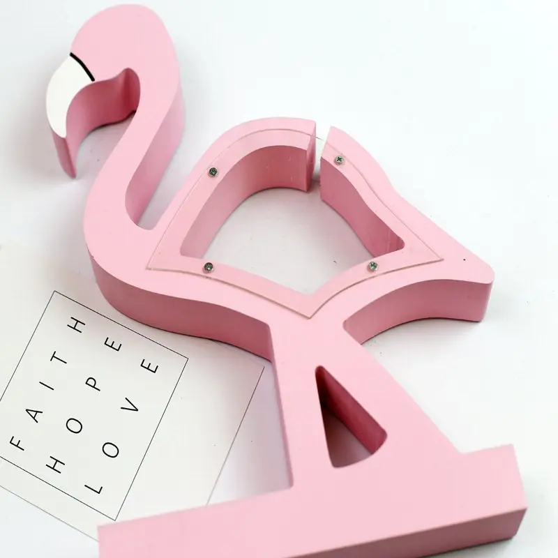 Деревянный Фламинго Копилка милый мультяшный в виде животных прозрачная копилка