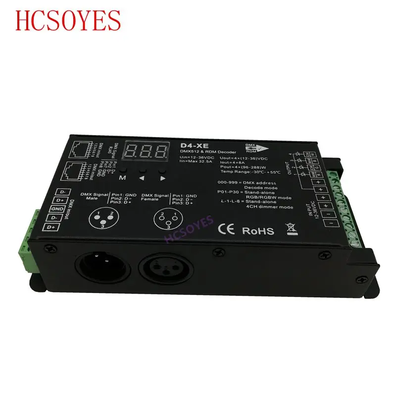 Декодер DMX 4 канала pvм постоянное напряжение с цифровым дисплеем вход разрешением