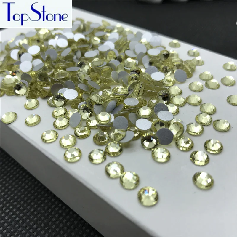TopStone jonquil горный хрусталь SS3 SS34 для дизайна ногтей с плоской задней поверхностью