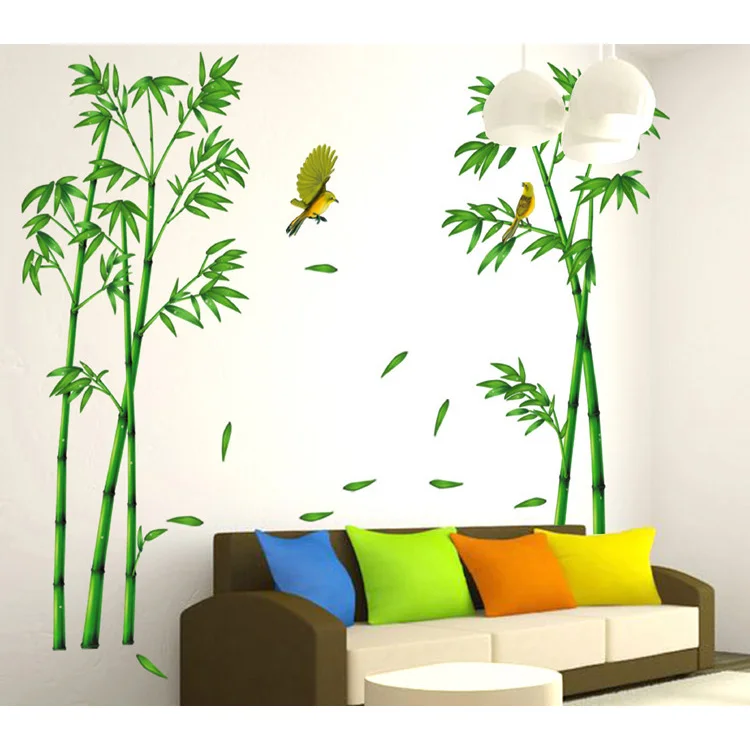 2 шт. 60*90 см наклейка на стену ПВХ бамбуковый узор DIY Наклейка Настенная