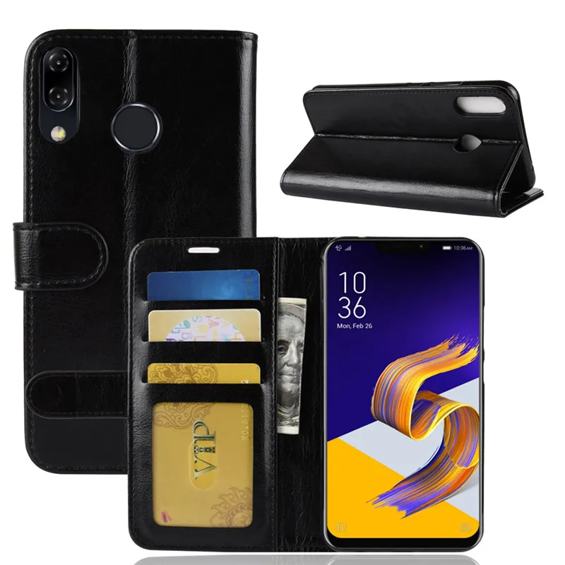 Для Asus Zenfone 5 2018 Чехол Флип Роскошный чехол для телефона из искусственной кожи ZE620KL