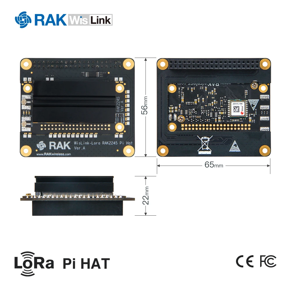 RAK2245 Pi шляпа LoRaWAN концентратор шлюз интеграции SX1301 GPS RAK831 обновленная