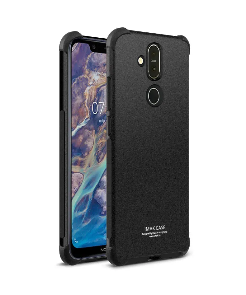 IMAK подушка безопасности для Nokia X7 чехол силиконовый сольф ТПУ чехол для Nokia X71 Чехол+ пленка для экрана для Nokia 8,1 противоударный чехол