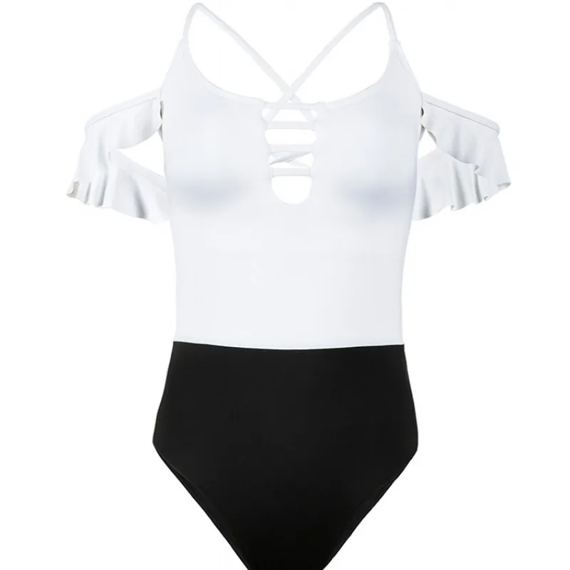 Модный бренд Slim Fit треугольный цельный купальный костюм бандажный купальник с