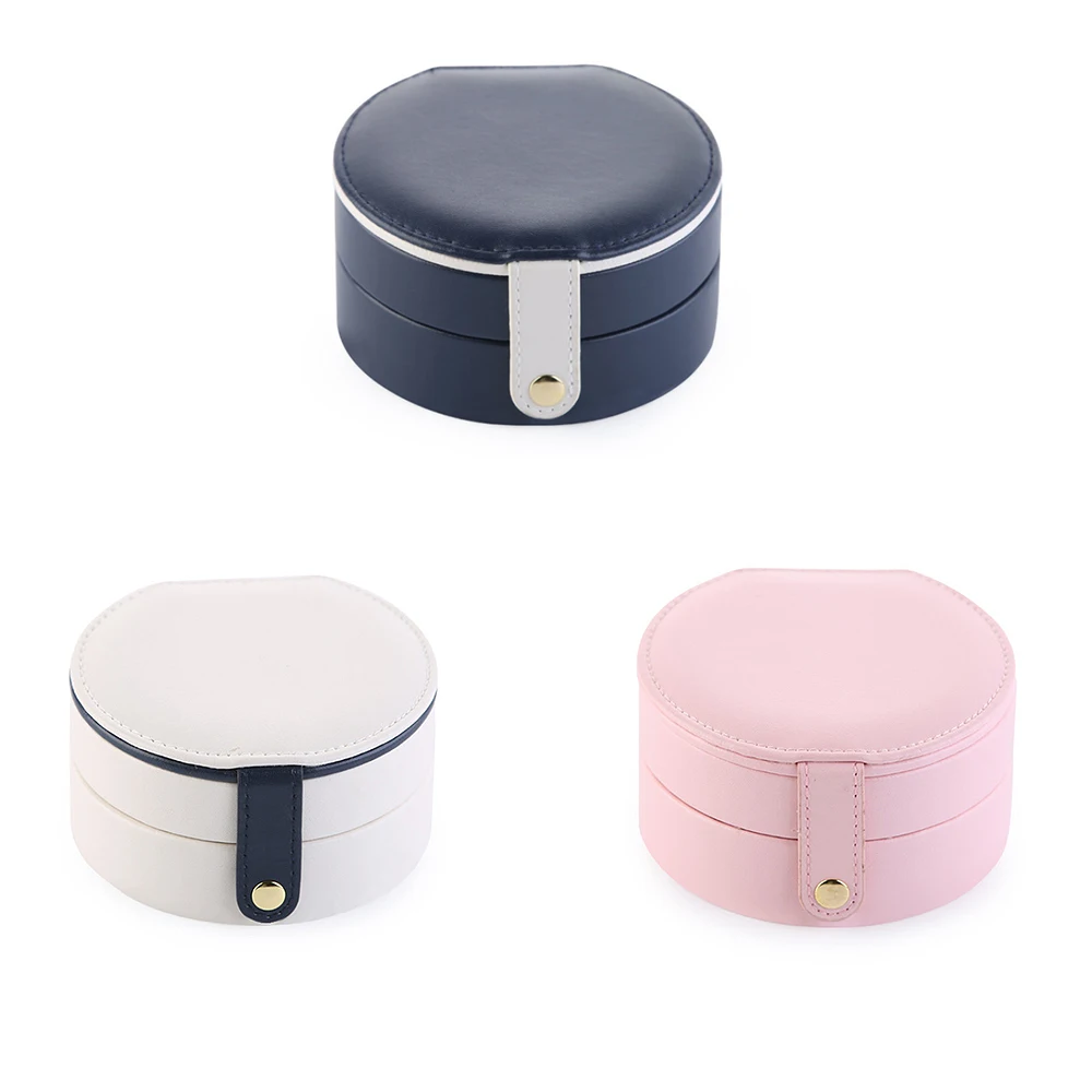 Three-layer Portable Travel Jewelry Box Three Layers Jewellery Organizer Storage Case with Mirror for Ring Ear Stud Necklace | Украшения и