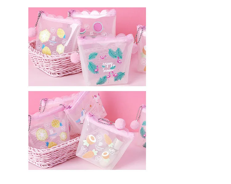 PVC new coin purse monederos ladies cute portable storage bag small bag student coin bag coin purse flamingo mini wallet LQ030