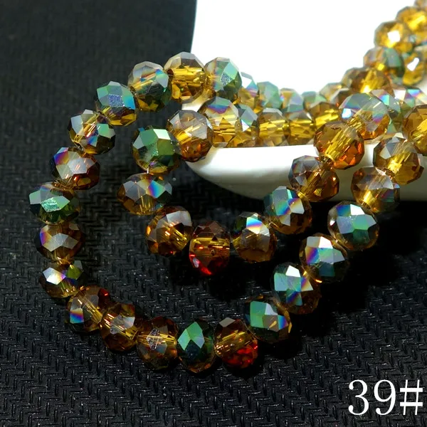 Оптовые партии 100 шт. граненые Кристальные стеклянные бусины россыпью Горячие 6x4