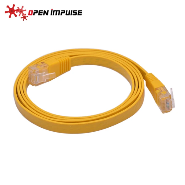 Желтый цвет RJ45 кабель 1 5 мм толщина 30AWG плоский UTP CAT5e самая дешевая цена|cable 1.5mm|cable