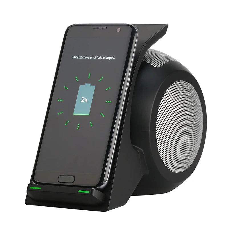 Беспроводное зарядное устройство Bluetooth динамик 9 В 3A Беспроводная Быстрая
