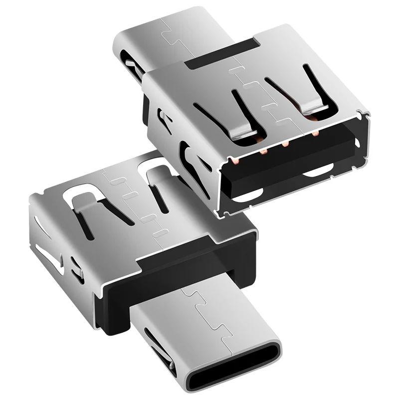 USB C адаптер Тип C серебристый USB C Male к USB2.0 Femail преобразователь OTG для устройств с Тип c интерфейс