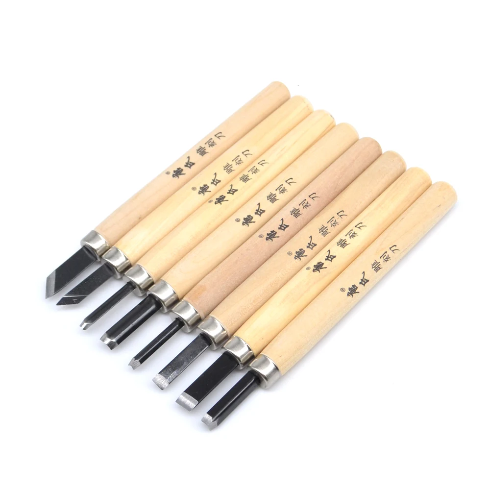 8 шт. инструменты для резьбы по дереву нож гравировки скальпель DIY инструмент