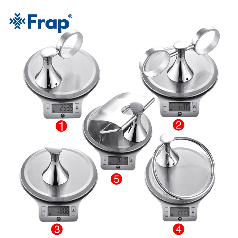 Frap 5 шт. аксессуары для ванной комнаты хромированный крючок халата из цинкового