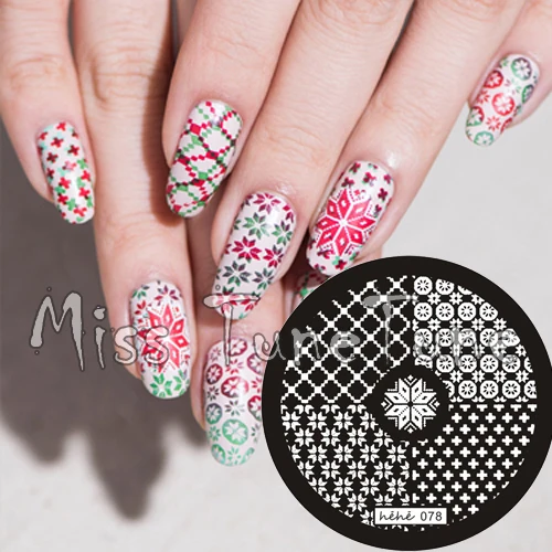 Новинка штамповочная пластина hehe78 для ногтевого дизайна штамповка четверть