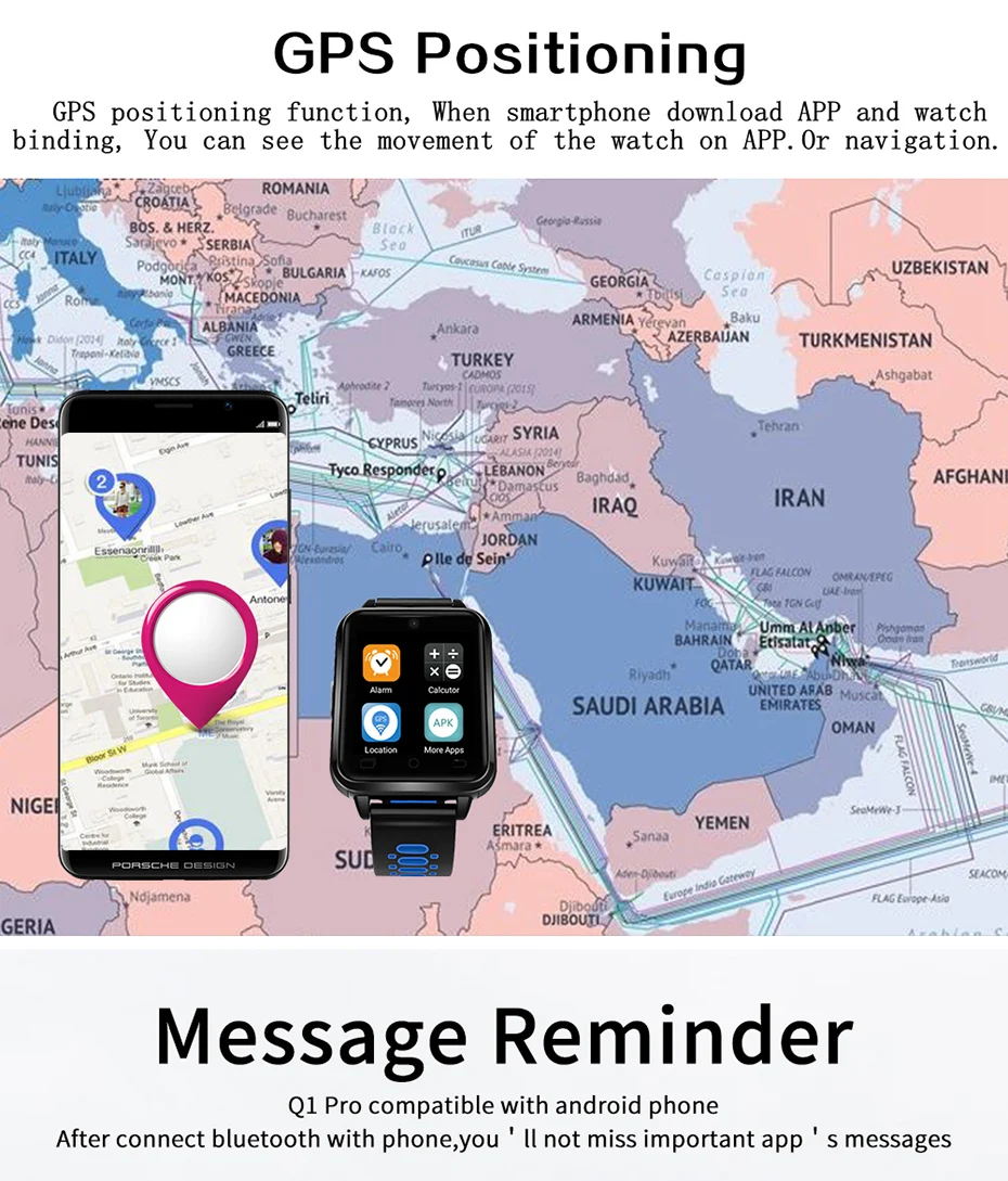 Q1 MTK6737 четырехъядерный Android 6,0 4G Смарт часы 1 ГБ/8 ГБ SmartWatch телефон сердечный ритм sim-карта поддержка сменный ремешок PK H5