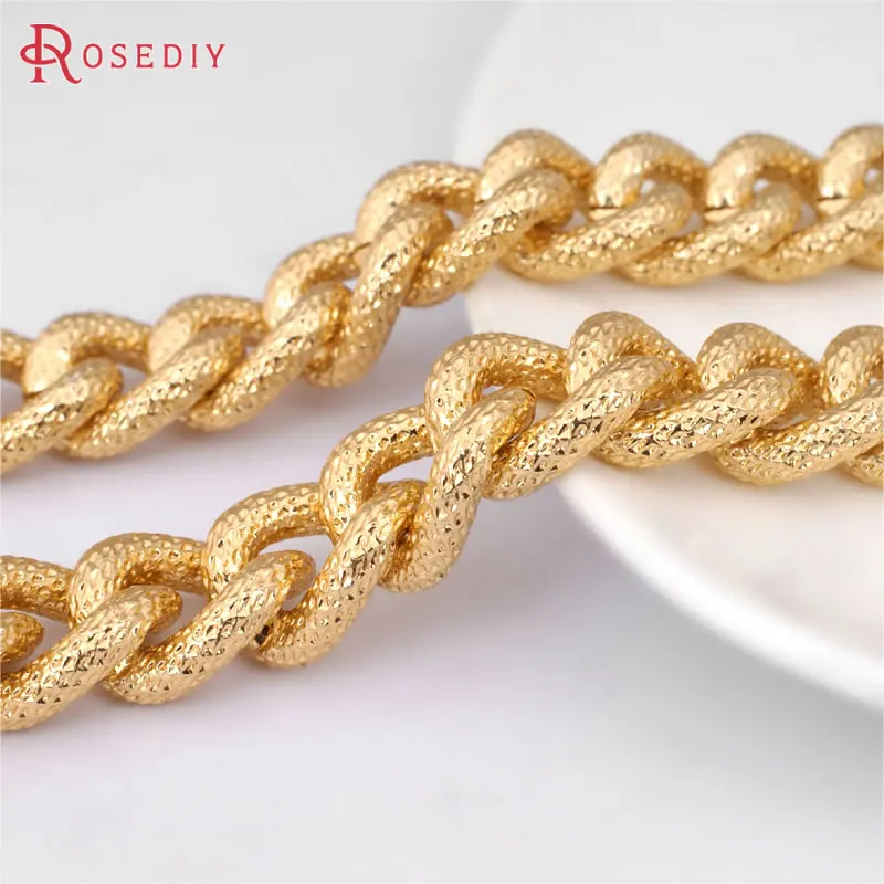 Oxidation Gold 22977) 1 метр 18*14 мм окисление золотого цвета алюминиевые рельефные расширенные цепочки Diy Ювелирные изделия Аксессуары - Цвет: Oxidation Gold