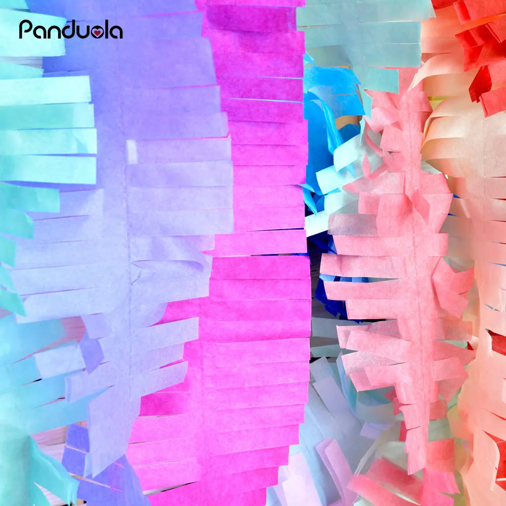 5 см * 3 м с бахромой для Babyshower Party Streamers гирлянда из папиросной бумаги Сделай Сам