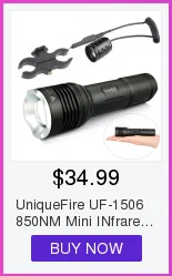 UniqueFire 1508 IR 850nm привело падение Pill 3 режима дайвер лампы держатель для UF-1508 38/50/67/75 мм фонарик Фонарь для ночного Охота