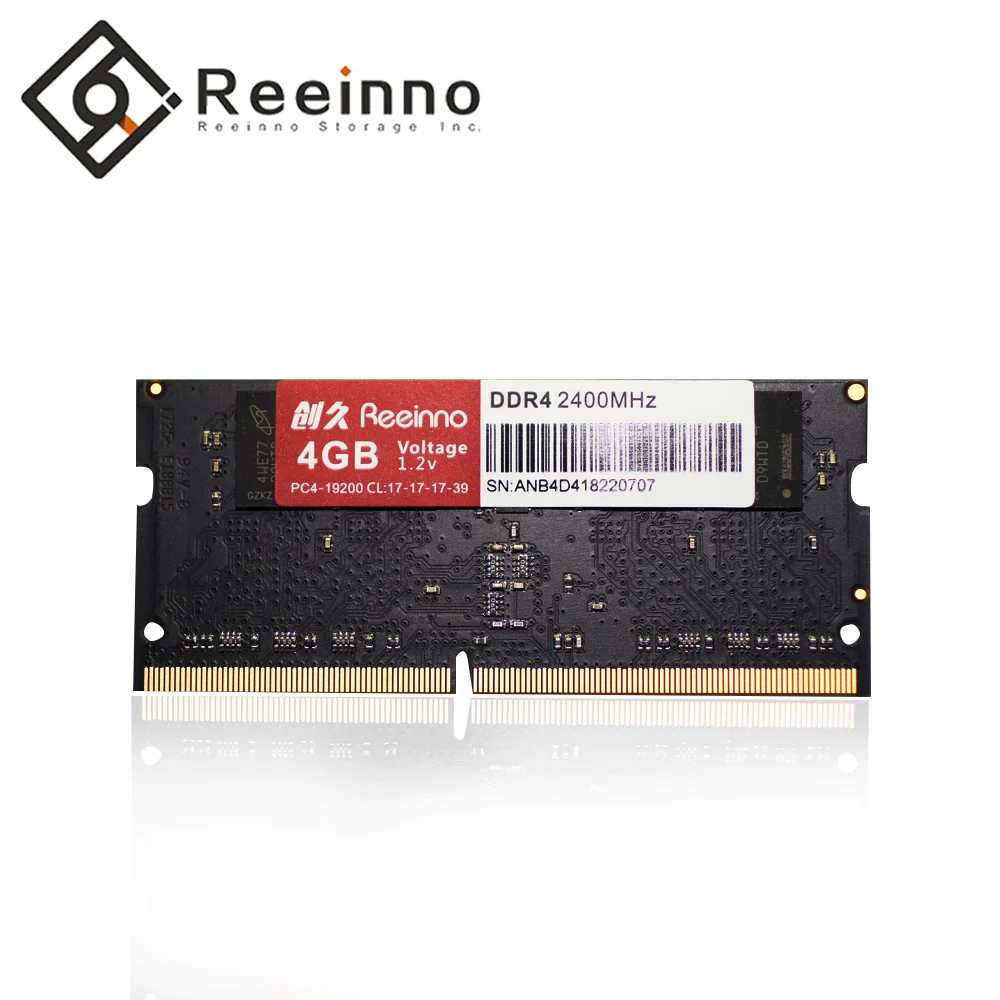 Reeinno оперативная Память ddr4 4 Гб 2400 МГц 1 2 МБ/с./с NON-ECC 260pin пожизненная гарантия