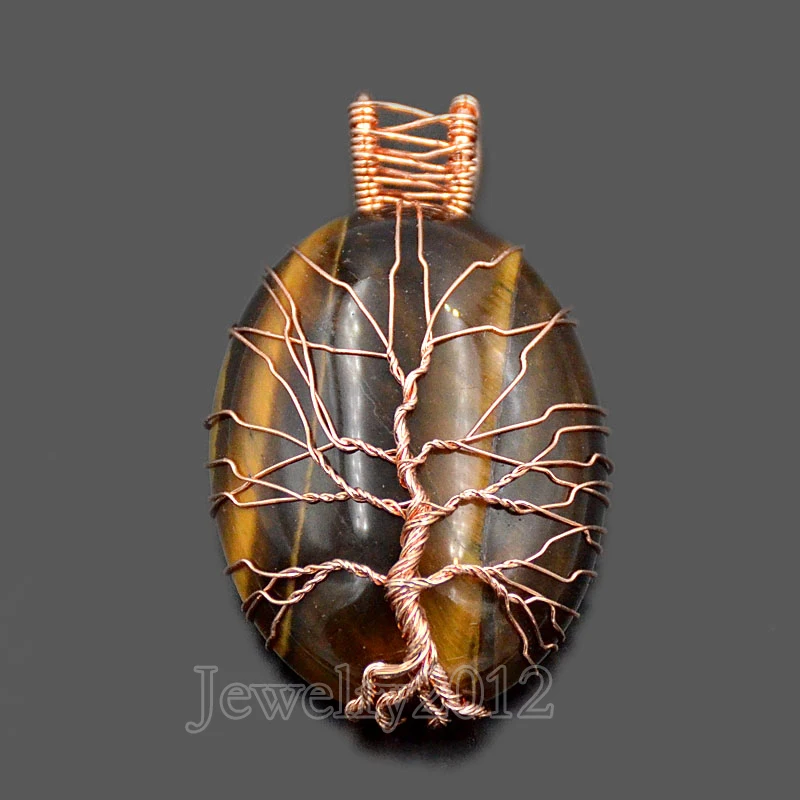 5 шт./партия желтый тигровый глаз натуральные новые Поделочные камни дерево жизнь