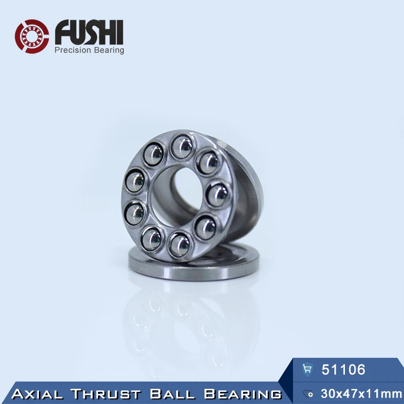 

51106 Thrust Bearing 30*47*11 mm ( 2 PCS ) ABEC-1 Axial 51106 Ball Bearings 8106