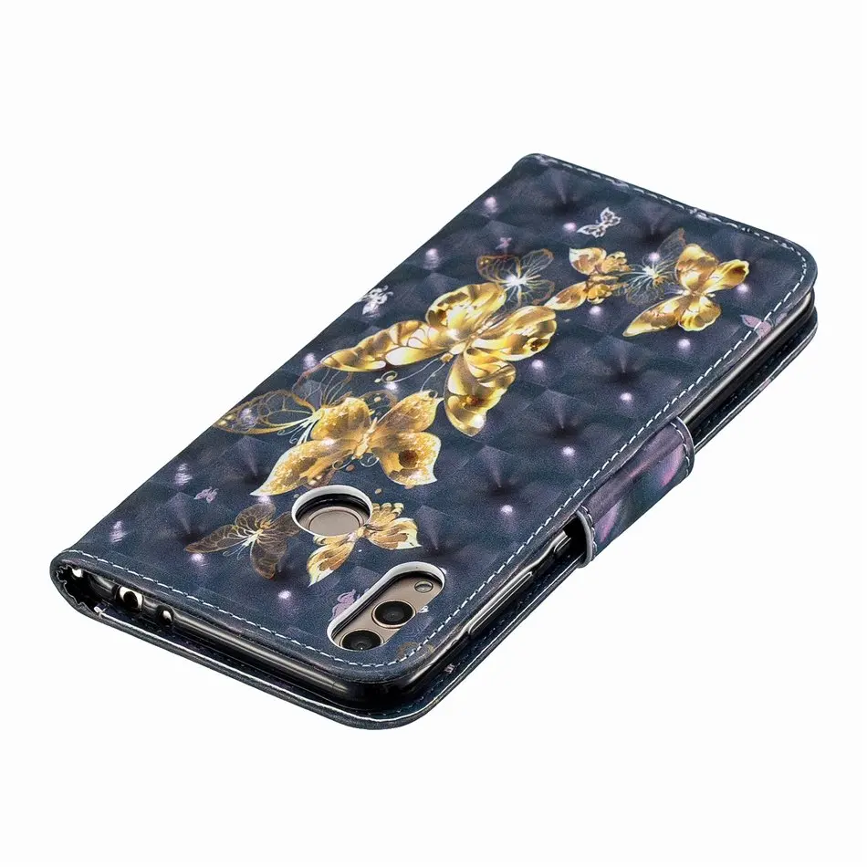 Чехлы с подставкой, кожаный чехол для huawei mate 10 20 Lite P10 P20 Pro Nova 3i P Smart Honor 8C Y5 Y6 Y7, слот для карт, бабочка D07Z
