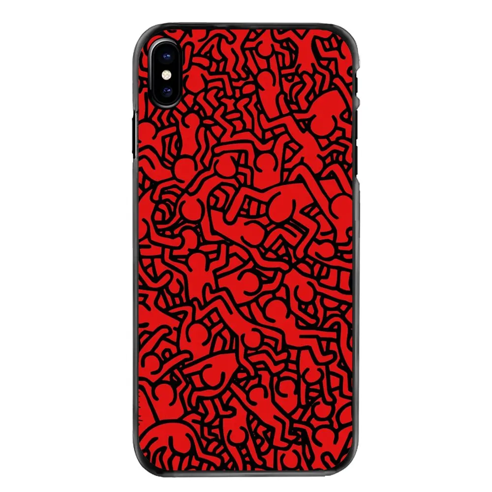 Кит Харинг работает узор Art ярким принтом для Samsung Galaxy A3 A5 A7 A8 J1 J2 J3 J5 J7 премьер 2015 2016