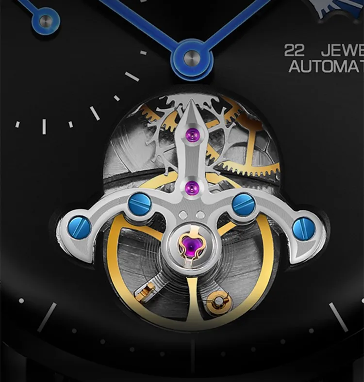 Часы наручные Hemsut Мужские механические роскошные брендовые автоматические