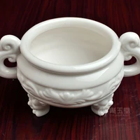 ceramic xiangxiang buddhist worship activities with inserted ornaments relief censer in d77 98