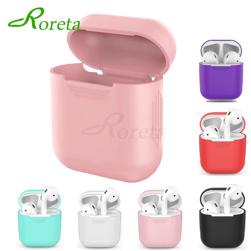 Roreta силиконовый защитный чехол для наушников airPods, аксессуары для гарнитуры из ТПУ, мягкий чехол для Apple Airpods, зарядная коробка
