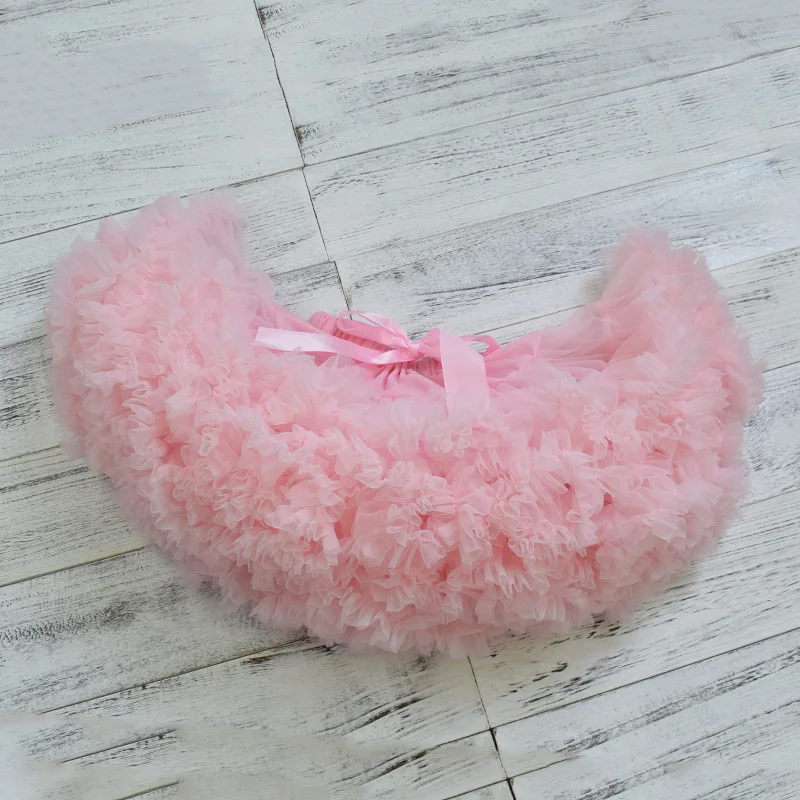 Детская Радужная танцевальвечерние балетная юбка пачка для девочек фатиновая