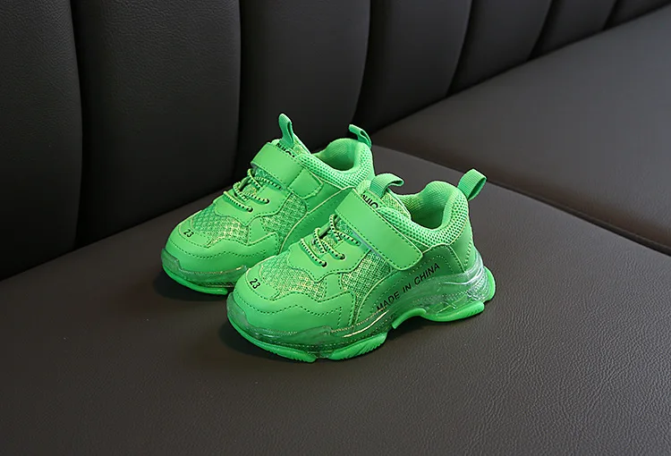 Children's shoes autumn new arrive classic style crystal bottom candy color mesh breathable sports shoes