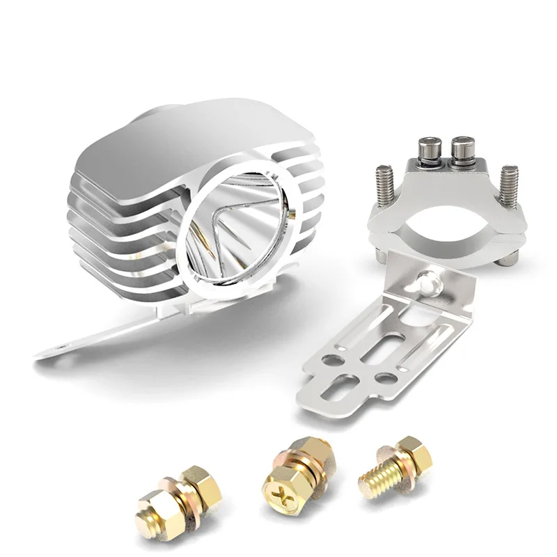 Silver Housing Cnsunny светильник мотоцикл светодиодный головной светильник 15 Вт 2250Lm автомобиль Плюс туман DRL светильник для скутера/почтовой службой E-велосипед/грузовик/ATV/UTV/внедорожник/мотоцикл фары - Цвет: Silver Housing