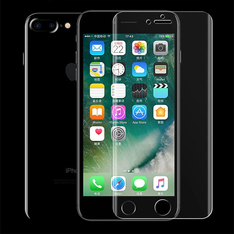 2 шт. защитная пленка на весь экран для iphone 8 Plus мягкая из ТПУ с краями 7 Apple Plus|screen