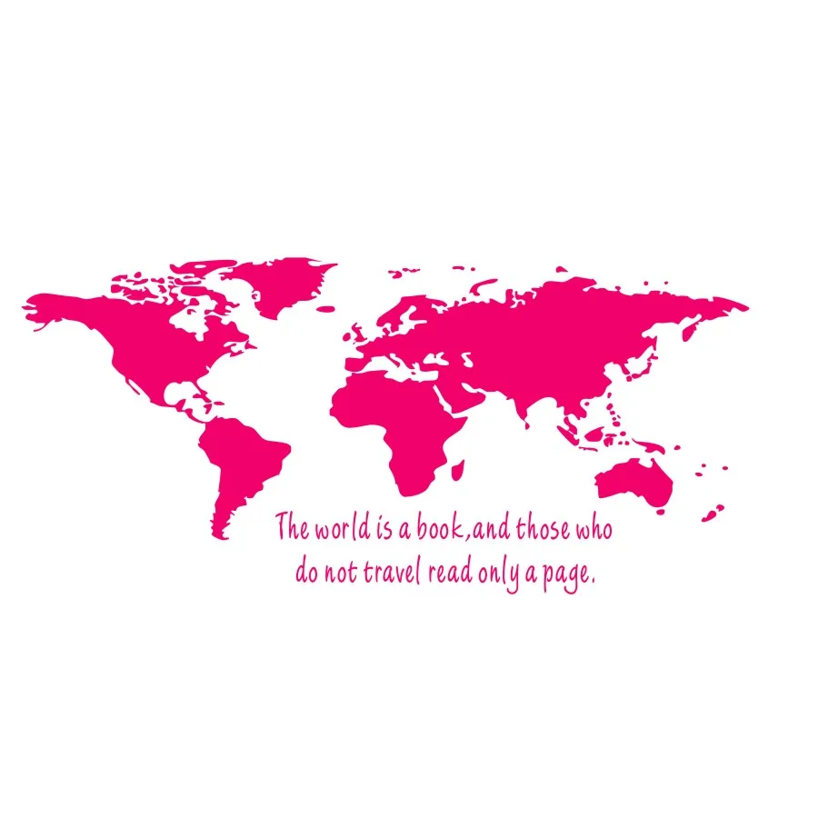 Темно-серый Большой размер, виниловые наклейки s The World Is A Book World, Карта мира, настенные Стикеры, для спальни, Diy, настенные художественные наклейки, Современный домашний декор - Цвет: Темно-серый
