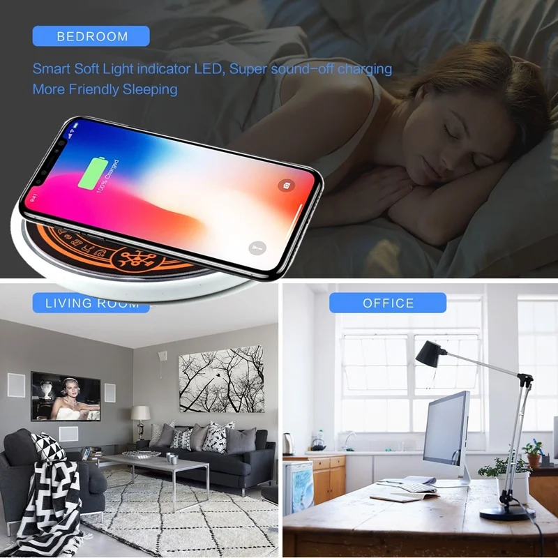 Tongdaytech Qi Беспроводное зарядное устройство для iPhone X XS 8 Plus 11 Pro Max телефон Беспроводная зарядная панель для samsung S10 Xiaomi Carregador