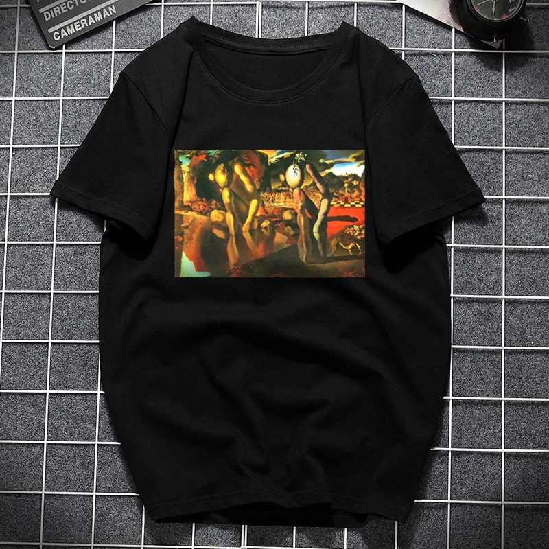 Salvadore Dali Tumblr футболка Женская Хлопок Harajuku Эстетическая 2019 короткий рукав