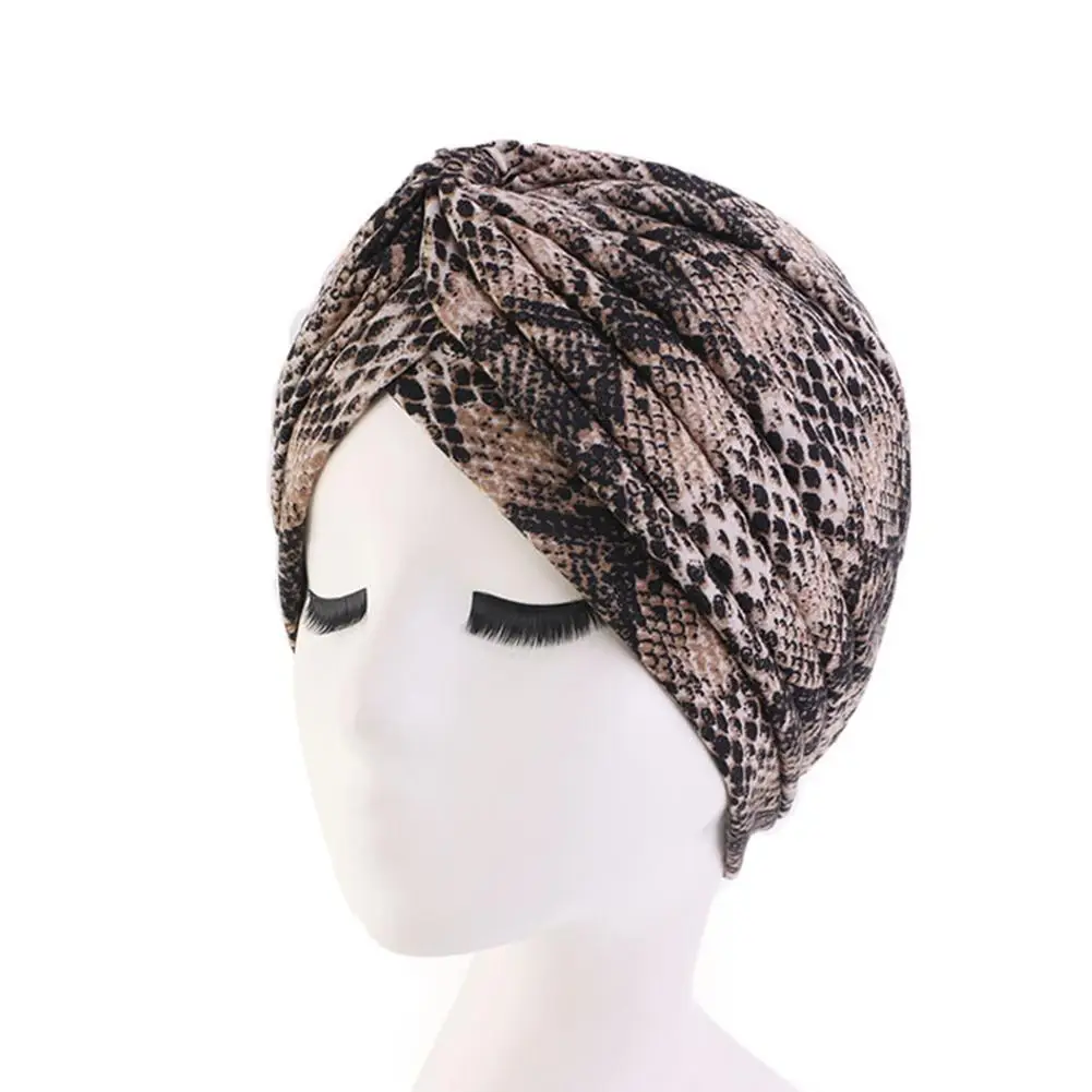 Женская мода лето шифон гофрированный Рак химиотерапия шляпа бини шарф
