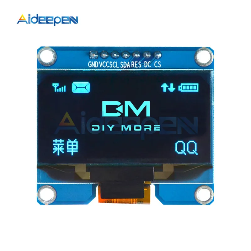 Модуль OLED дисплея SSD1309 1 54 дюйма 128x64 SPI IIC I2C плата экрана 3 5 В совместима с SSD1306 для