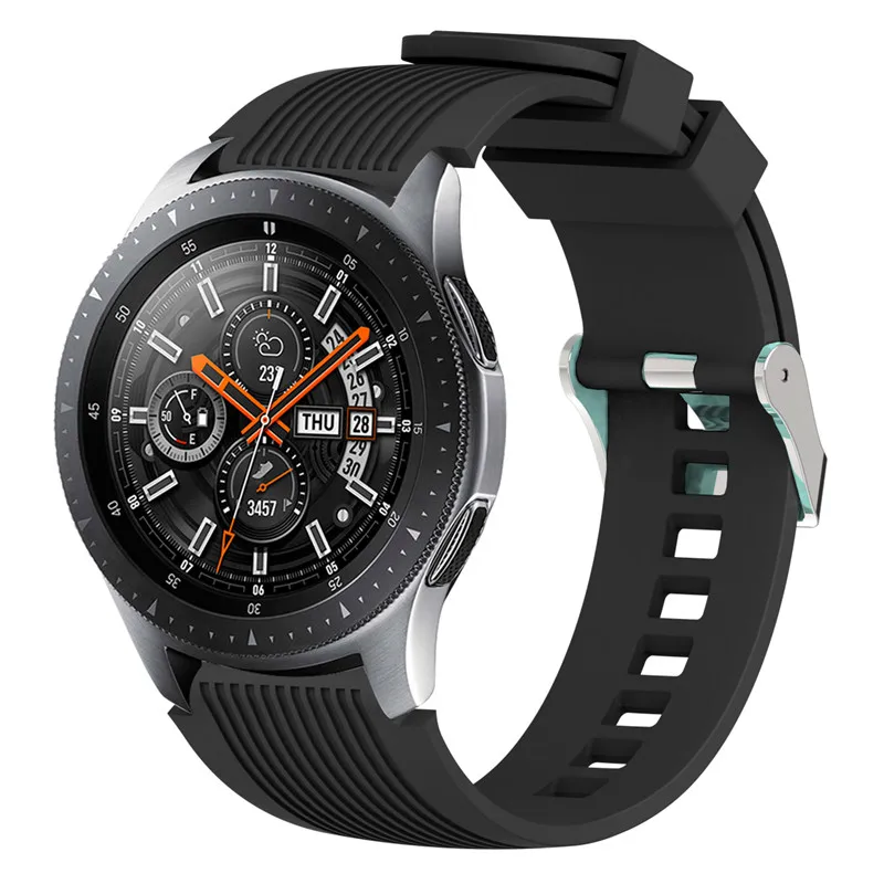 Ремешок силиконовый для Samsung Galaxy Watch 46 мм 42 резиновый сменный Браслет часов Pebble Time