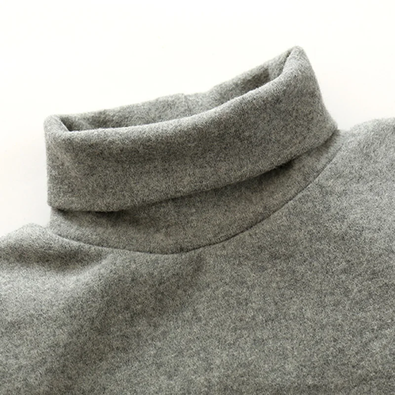 Детские Футболки мальчики девочки унисекс весна осень мода твердые Водолазка