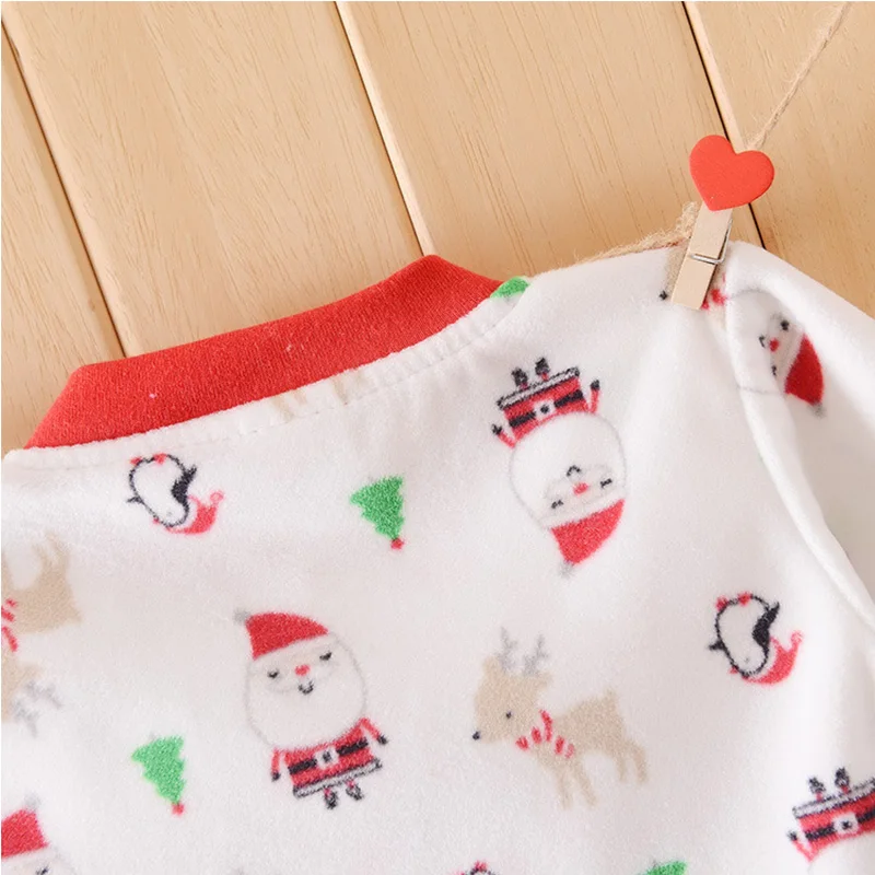 Newborn Baby Girl Sleepwear Christmas Cartoon Footies New Born Home Clothes Infantil Toddle Jumpsuit Polar Fleece Body Suits | Детская