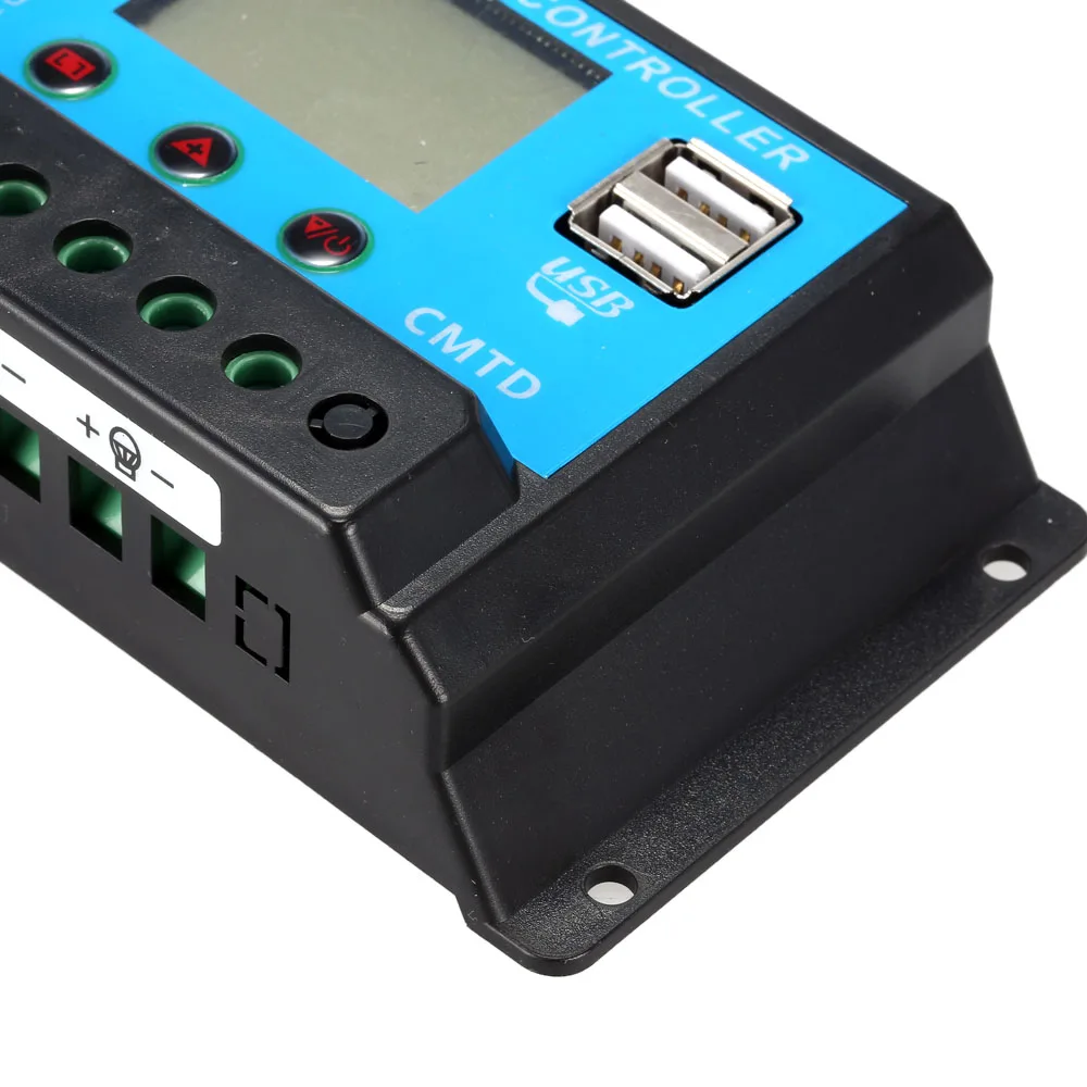 10A 12 6 V ЖК-дисплей Regulador за максимальной точкой мощности Солнечный контроллер