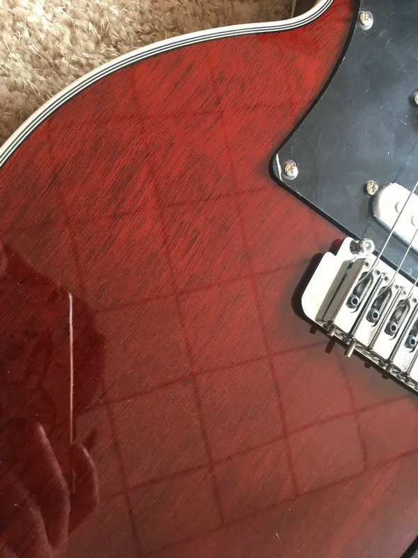 На заказ гитара винно Красного цвета Brian may sss звукосниматель Билль nvlay подписи с