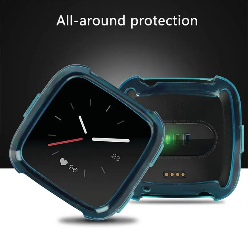 ТПУ силиконовый чехол Корпус часов Защита корпуса протектор для Fitbit Versa смарт-Браслет SmartWatch Watachband Спортивные товары доступ