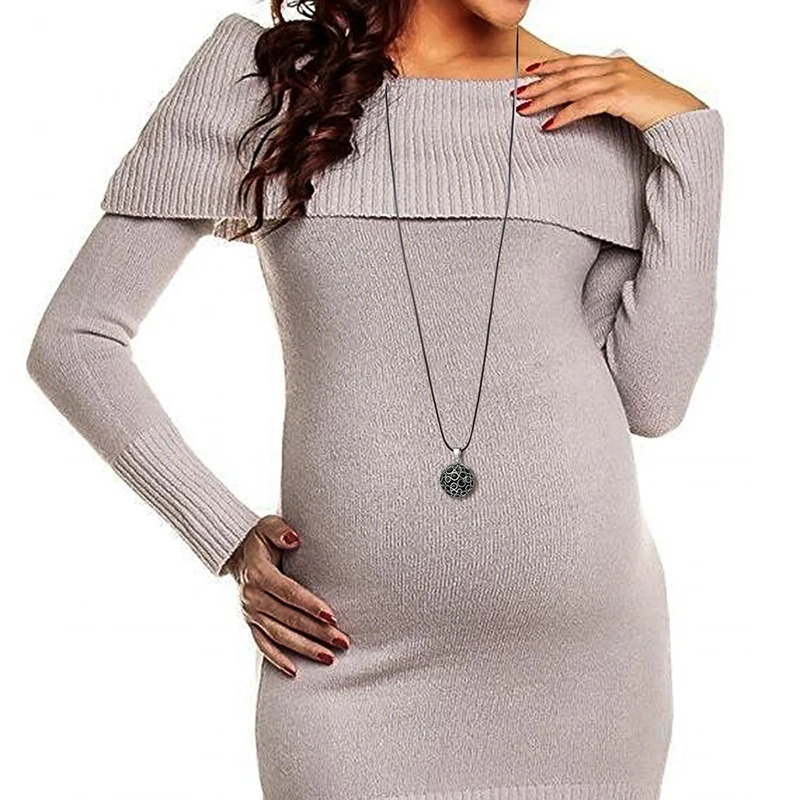 

EUDORA 22mm Sound Mexican Bola Harmony Chime Ball Black Bubble Pregnancy Pendant Necklace for Women Fashion Jewelry Gift