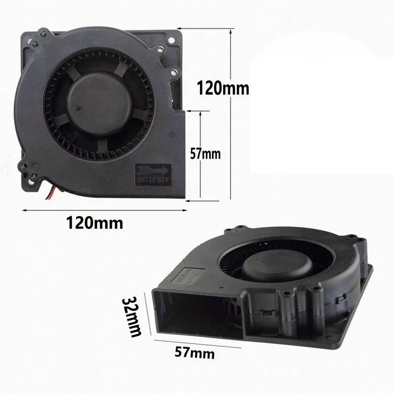 Новый оригинальный вентилятор с двумя шариками DC5V 12V 24V 48V 120MM 120X120X32MM 12032 большой