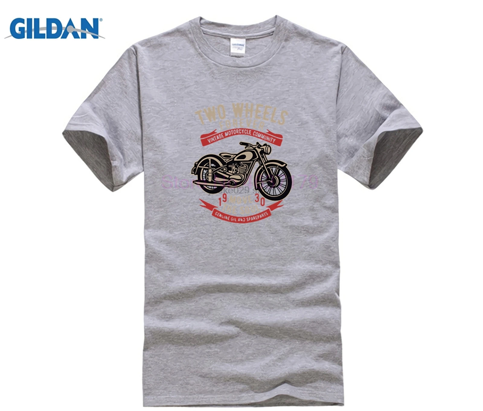 Vintage Cool Motorcycle T Shirt Men Fashion Two Wheels Forever T-shirt Streetwear Custom Moto Rider Tees Dropship Retro Clothing | Мужская