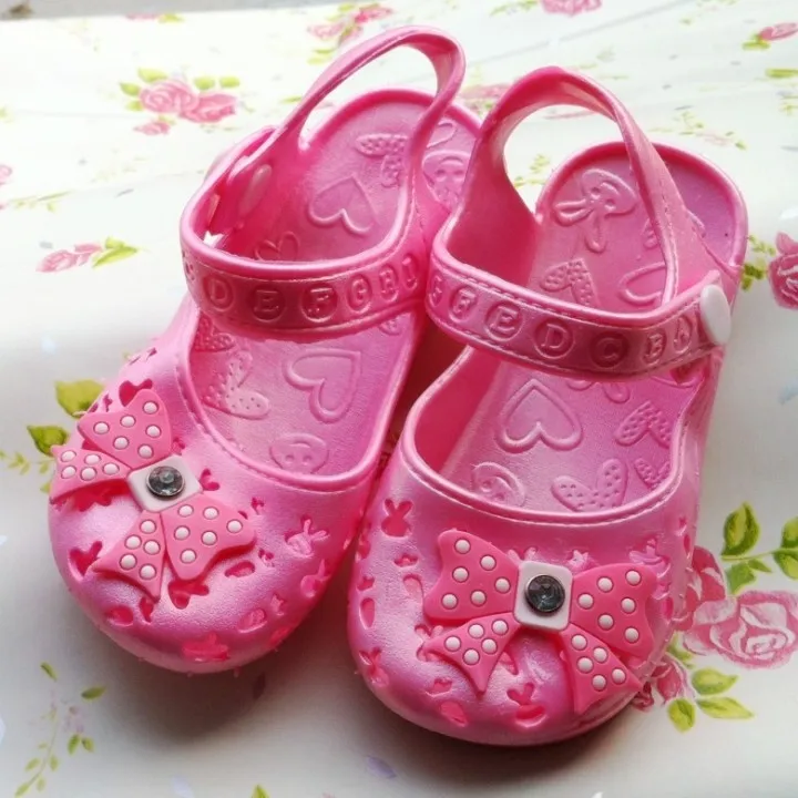 Сандалии для девочек розовые сандалии принцессы с бантом пляжная обувь