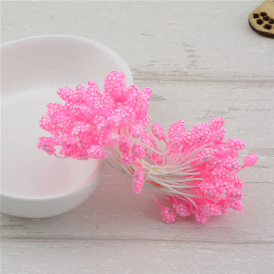 dark pink 300 шт./лот,, 0,5 см, пена, искусственные ягоды, тычинки, цветы для свадебного украшения, имитация, сделай сам, роза, скрапбукинг, ремесло, Флорес - Цвет: dark pink