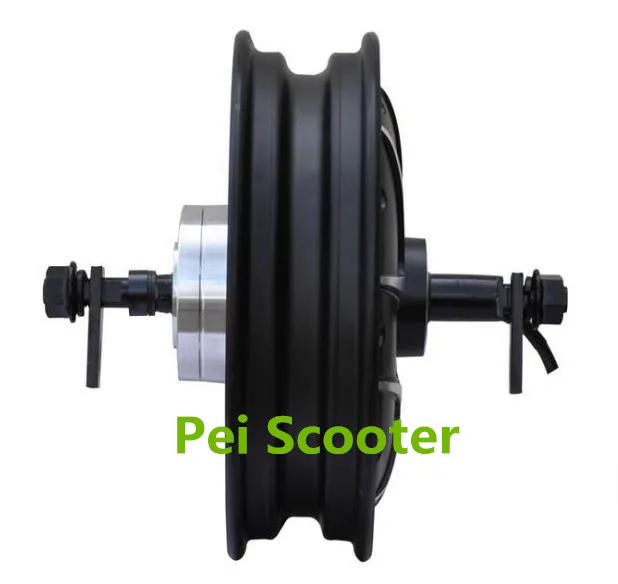 10inch 1200W rim DC double axle brushless gearless hub wheel Electric motorcycle scooter motor With drum brake phub-231